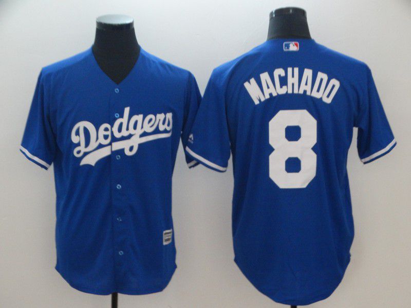 Men Los Angeles Dodgers 8 Machado Blue Game MLB Jerseys